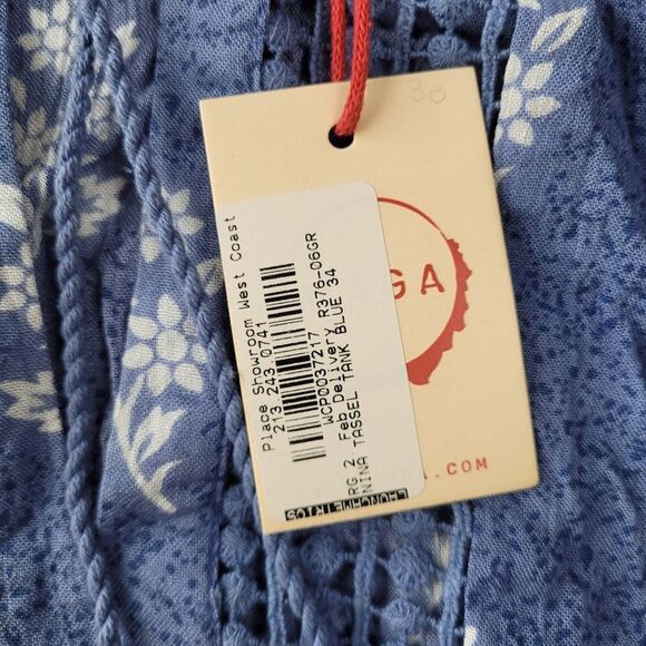 Blue Halter Smocked Tank Top - Picture 10 of 10